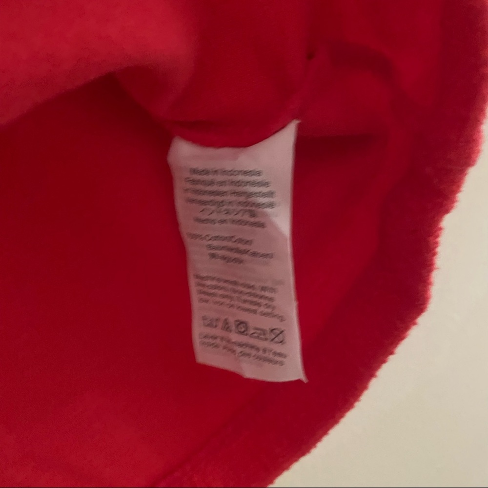 Madewell Texture And Thread Button Front Red Top … - image 8